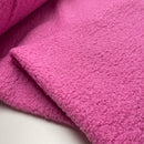 Teddy Boucle Stoff Jackenstoff mit Fleeceabseite pink