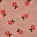 Teddy Plüsch Stoff Jackenstoff Blumen rosa orange