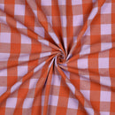 Dyed Baumwolle Stoff Karo kariert flieder orange