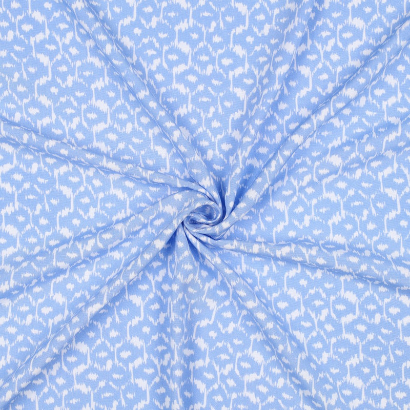 Viskose Stoff Abstrakt Muster blau