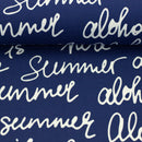 Swafing Aloha French Terry Sweat Stoff blau