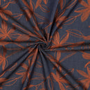Denim Jeans leichte Baumwolle Stoff mit Stickerei dunkelblau