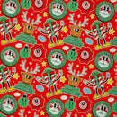 Swafing Holly French Terry Sweat Stoff Weihnachten rot