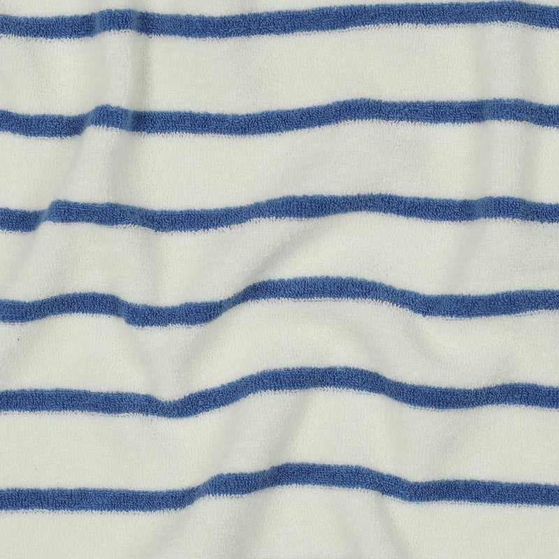 Kurzfloorfrottee Frottee Streifen weiß blau