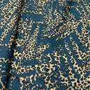 Weiche Baumwolle Stoff für Bekleidung Leo Muster blau