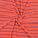 Kurzfloorfrottee Frottee Streifen orange lila