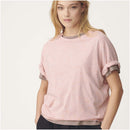 Rico Design Sakura Jersey Stoff pfirsich neonorange