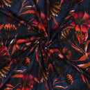 Poppy Jersey Stoff Digital Blumen dunkelblau