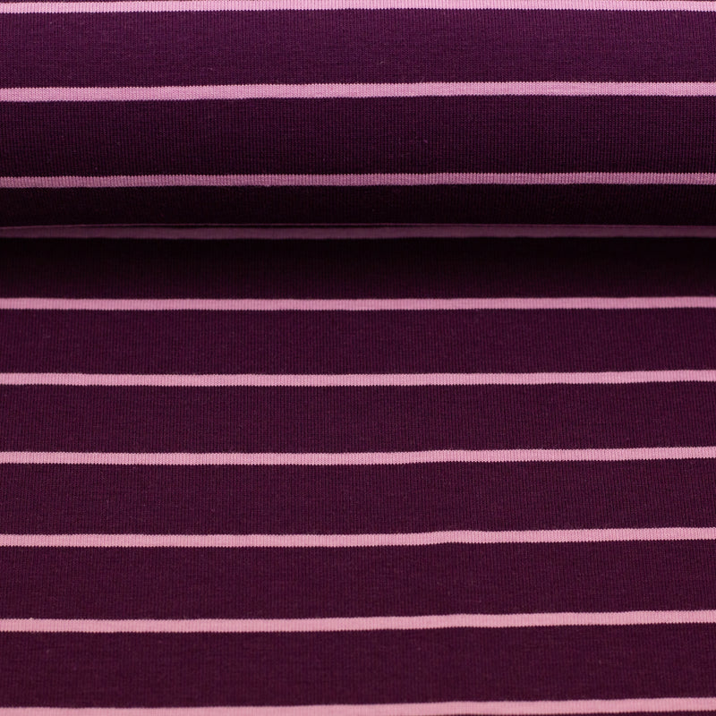 Jersey Stoff Streifen Swafing Isa lila
