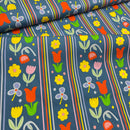 Karina + Kind Cotton Baumwolle Blumen Muster blau