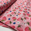 Swafing Fruits Baumwolle Stoff Erdbeeren rosa