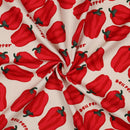 Canvas Baumwolle Stoff Paprika beige