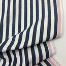 Denim Jeans leichte Baumwolle Stoff Streifen blau weiß