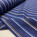 Jeans Baumwolle Webware Stoff Streifen blau