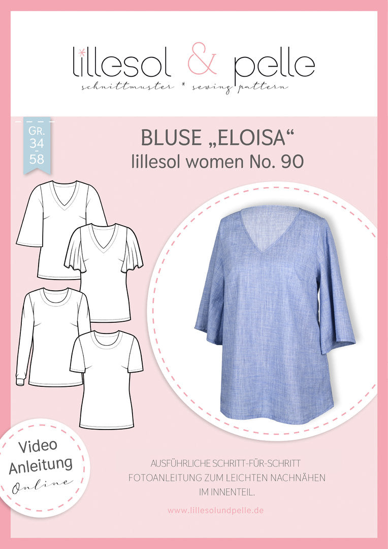 Papierschnittmuster Lillesol & Pelle Bluse Eloisa No. 90