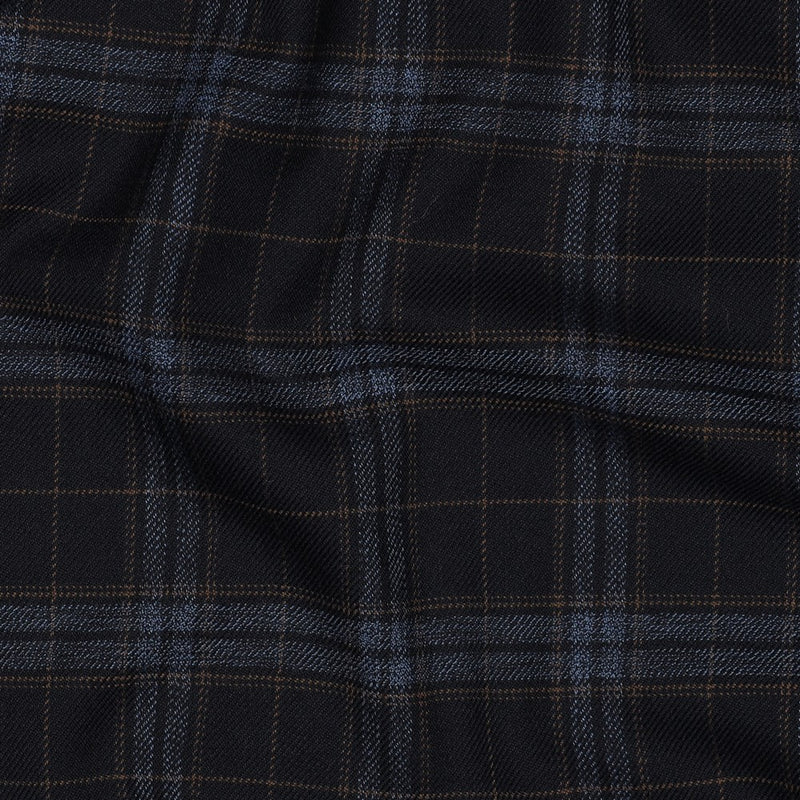 Tartan Check Bekleidungsstoff Stoff kariert dunkelblau