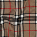 Tartan Check Bekleidungsstoff Stoff kariert beige rot