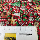 Baumwoll Stoff Weihnachten Muster rot