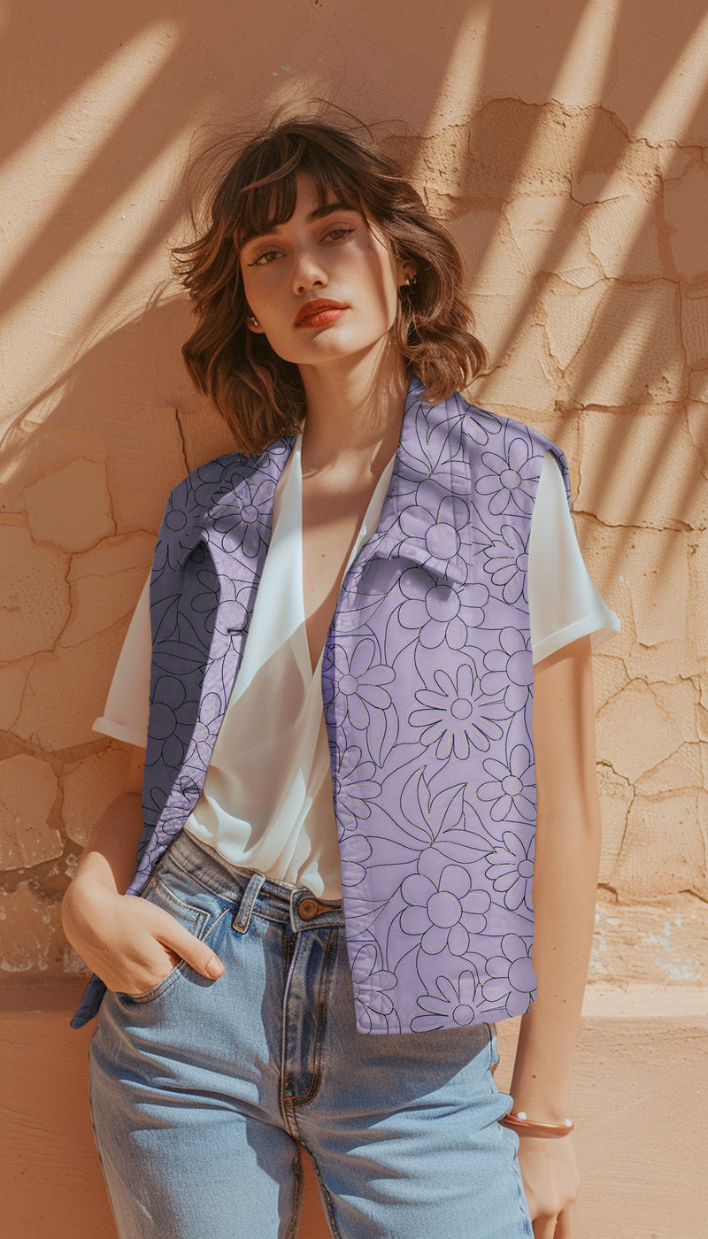 Jacken Baumwolle Stepp Stoff Stepper flieder