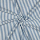 Musselin Double Gauze Baumwolle Streifen hellblau