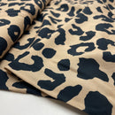 Viskose Stoff Webware Leo Animal Print beige