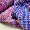 Jacken Baumwolle Voile Stepp Stoff Stepper blau