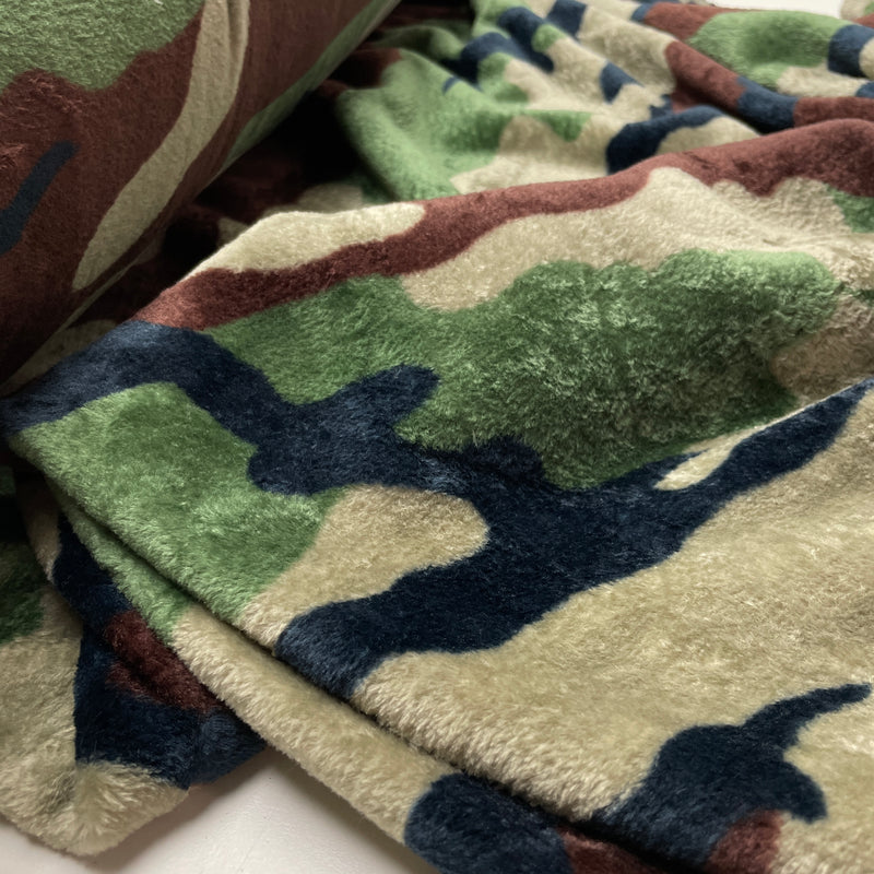 Polar Fleece Stoff Camouflage