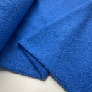 Teddy Boucle Stoff Jackenstoff mit Fleeceabseite royalblau