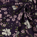 Poppy Jersey Stoff Blumen lila