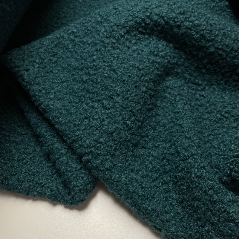 Boucle Stoff Jackenstoff petrol