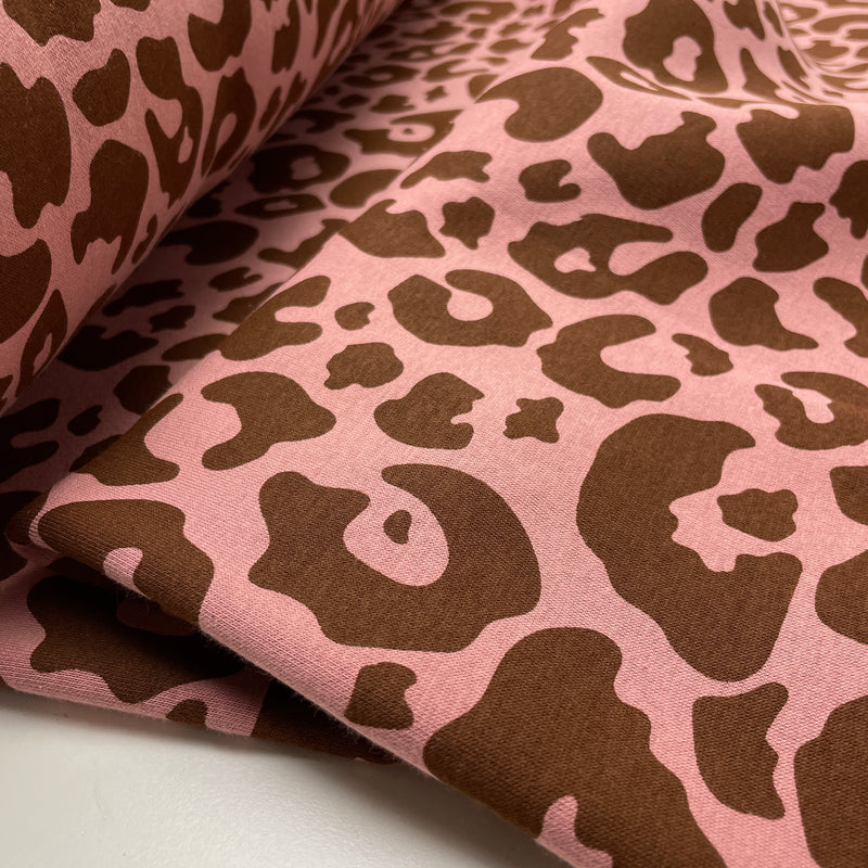 Swafing Leo Heavy Sweat Stoff Animal print braun