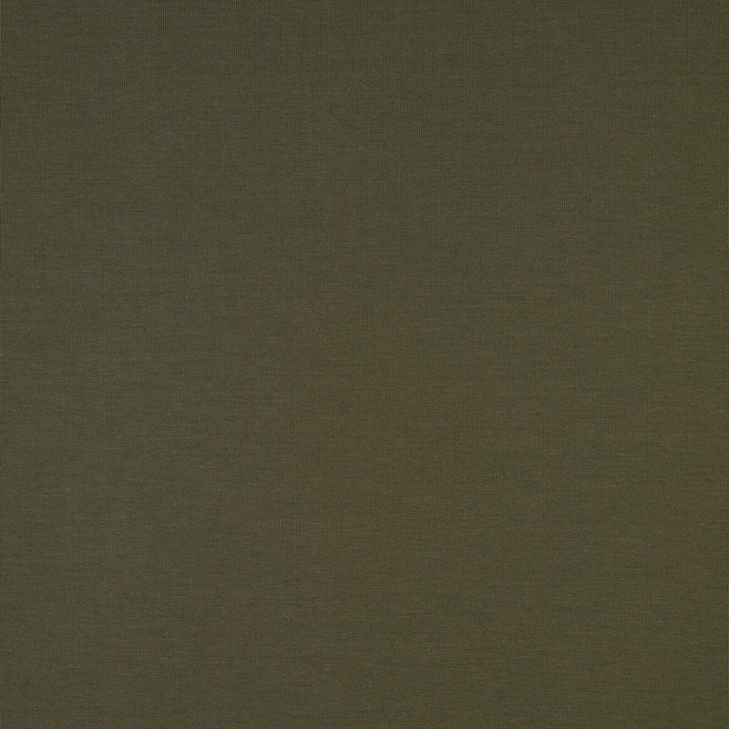 Cotton Interlock Jersey Stoff oliv