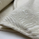 Kurzfloorfrottee Jacquard Stoff Ausbrenner ecru