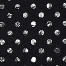 Jacken Stepp Stoff Stepper Punkte silber schwarz