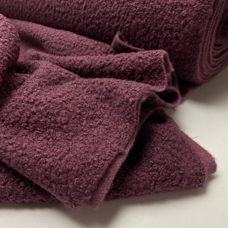 Boucle Stoff Jackenstoff mauve