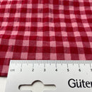 Seersucker Karo Stoff Webware kariert rosa rot