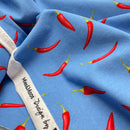 Mies & Moos Jersey Stoff Chili Schote blau