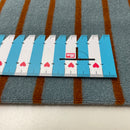 Kurzfloorfrottee Frottee Streifen blau braun