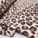 Poppy angerauter Soft Sweat Stoff Leo Muster beige