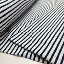 Jersey Stoff Streifen blau weiß