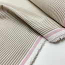 Denim Jeans leichte Baumwolle Stoff Streifen beige weiß
