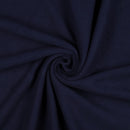 Baumwoll Fleece Stoff uni dunkelblau