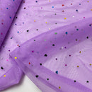 Swafing Hearts Tüll Stoff mit Herzen Wabentüll