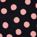 Teddy Jacquard Plüsch Stoff Jackenstoff Dots Punkte blau