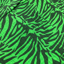 Musselin Stoff Double Gauze Zebra Muster grün