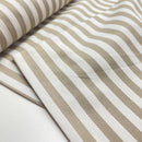 Denim Jeans leichte Baumwolle Stoff Streifen beige weiß