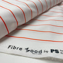 Fibre Mood Poplin Baumwolle Stoff weiß orange Streifen