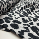 Swafing Emily Jacquard Jersey Stoff Leo Muster schwarz weiß