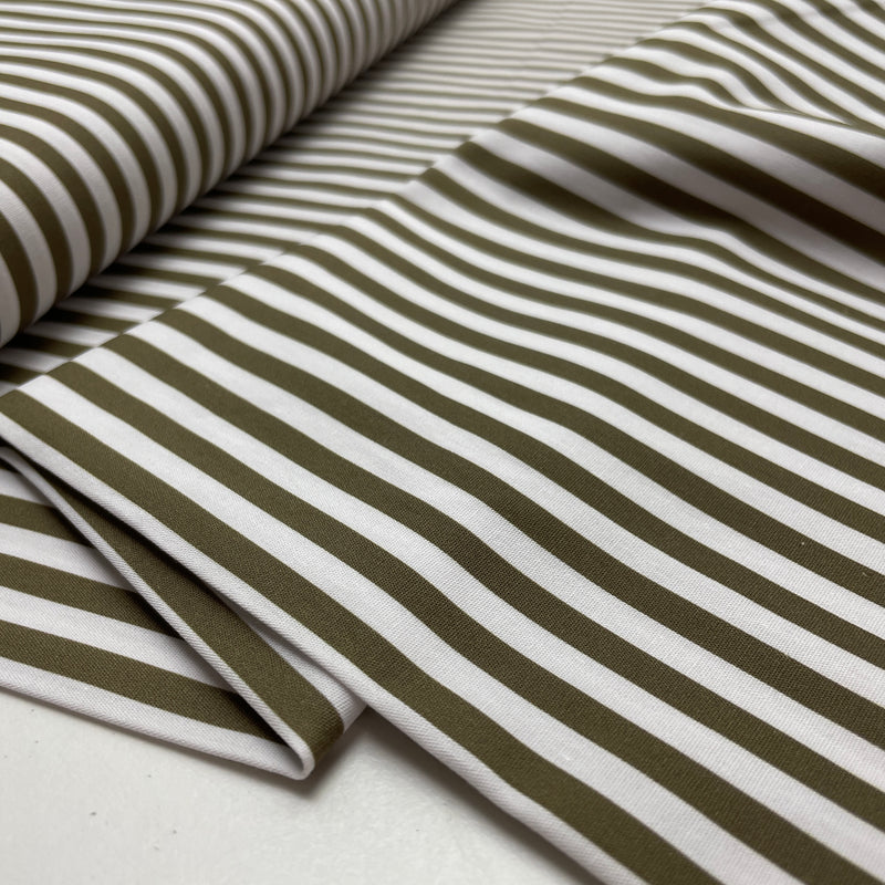 Fibre Mood Baumwolle Stoff Streifen grün
