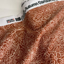 Swafing Autumn Damask Jersey Stoff by Bienvenido Colorido braun